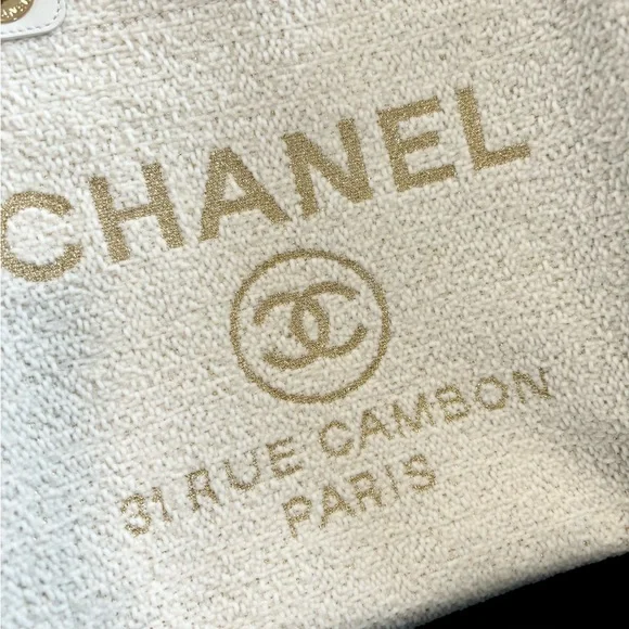 Brand New Chanel Deauville Shopping Tote Bag - Picture 3 of 10